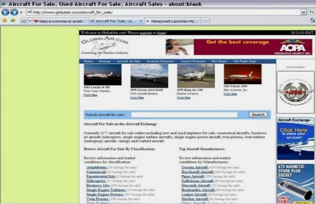 Hình 10 Trang chủ của Globalair com Ứng dụng TMĐT trong ngành hàng không trên thế 2