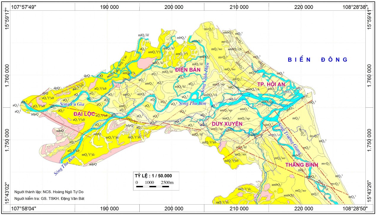 Hình 2 2 Bản đồ địa chất Đệ tứ vùng đồng bằng ven biển tỉnh Quảng Nam 1