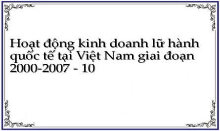 Hoạt động kinh doanh lữ hành quốc tế tại Việt Nam giai đoạn 2000-2007 - 10