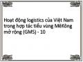 Các Chính Sách Hợp Tác Về Logistics Của Việt Nam Trong Gms