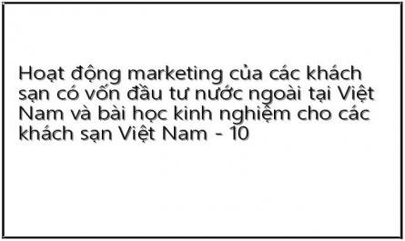 Hoạt động marketing của các khách sạn có vốn đầu tư nước ngoài tại Việt Nam và bài học kinh nghiệm cho các khách sạn Việt Nam - 10