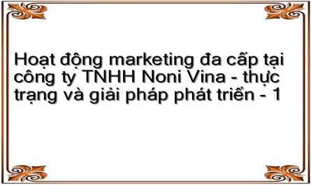 Hoạt động marketing đa cấp tại công ty TNHH Noni Vina - thực trạng và giải pháp phát triển - 1