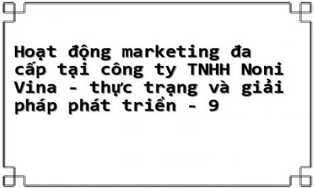 Hoạt động marketing đa cấp tại công ty TNHH Noni Vina - thực trạng và giải pháp phát triển - 9
