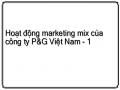 Hoạt động marketing mix của công ty P&G Việt Nam - 1