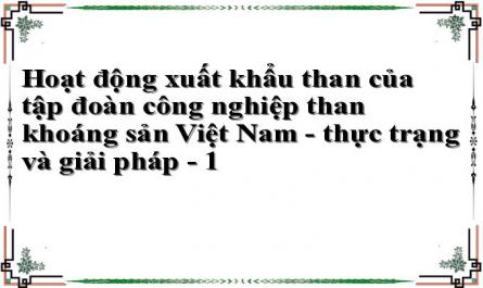 Hoạt động xuất khẩu than của tập đoàn công nghiệp than khoáng sản Việt Nam - thực trạng và giải pháp - 1