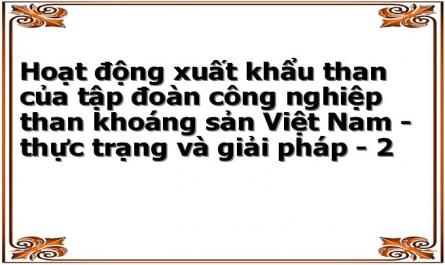 Hoạt động xuất khẩu than của tập đoàn công nghiệp than khoáng sản Việt Nam - thực trạng và giải pháp - 2