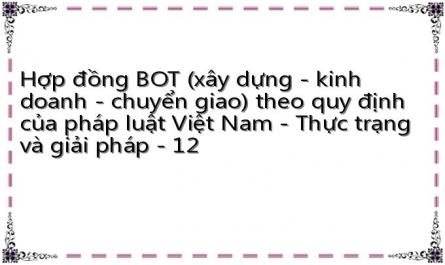 Hợp đồng BOT (xây dựng - kinh doanh - chuyển giao) theo quy định của pháp luật Việt Nam - Thực trạng và giải pháp - 12