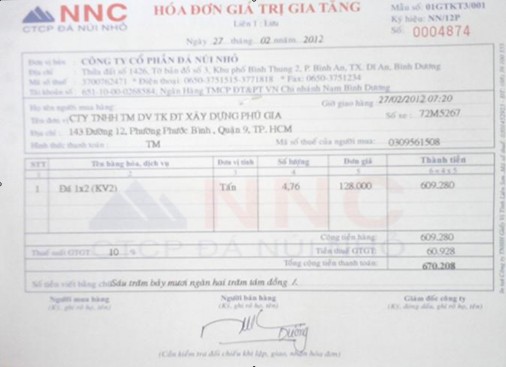 Đối với khách hàng thanh toán bằng tiền gửi hay hợp đồng nợ hóa đơn sẽ 3