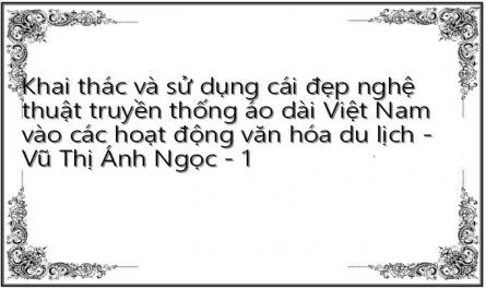 Khai thác và sử dụng cái đẹp nghệ thuật truyền thống áo dài Việt Nam vào các hoạt động văn hóa du lịch - Vũ Thị Ánh Ngọc - 1