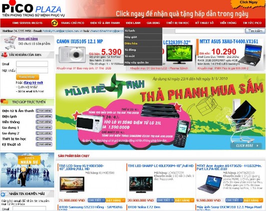 Hình 2 9 Giao diện trang chủ của Picoplaza Nguồn www picoplaza com vn truy cập 2