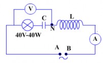 Cho mạch điện như hình vẽ Biết L  1 H 10  103 F và đèn ghi 40V­ 4 1