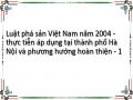 Luật phá sản Việt Nam năm 2004 - thực tiễn áp dụng tại thành phố Hà Nội và phương hướng hoàn thiện