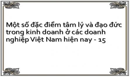Một số đặc điểm tâm lý và đạo đức trong kinh doanh ở các doanh nghiệp Việt Nam hiện nay - 15