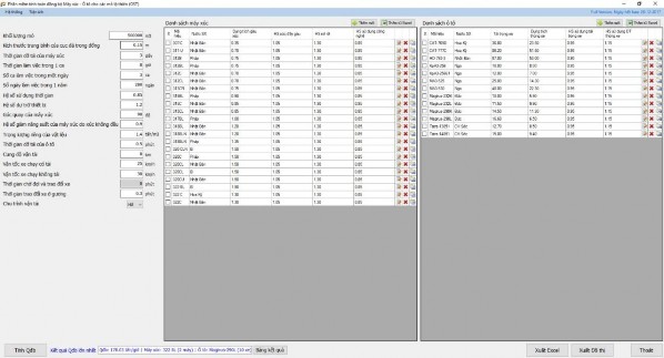Hình 3 12 Phần mềm tính toán đồng bộ máy xúc ôtô cho các mỏ lộ thiên OST 5