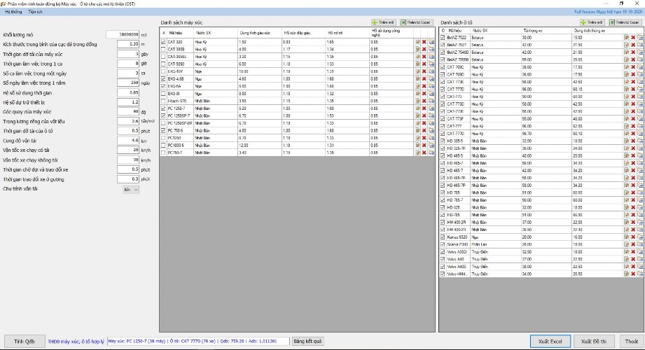 Hình 4 19 Tính toán đồng bộ máy xúc ôtô cho các thiết bị máy xúc có sẵn 4