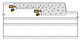 Trình tự phát triển công trình trên toàn bộ hay từng phần của bờ mỏ khi áp 3