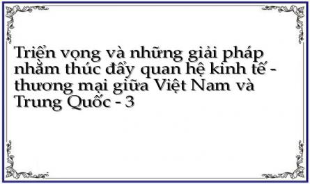Cán Cân Thương Mại Chính Ngạch Việt - Trung 1991-1999 (Triệu Đô La Mỹ)