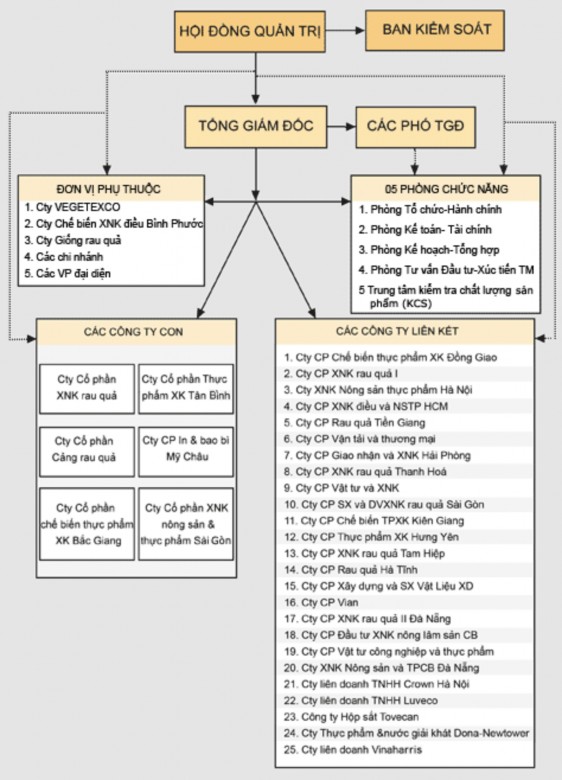 Nguồn VEGETEXCO 2 1 2 Quá trình hình thành và phát triển Tổng công ty Rau quả 1