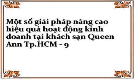 Một số giải pháp nâng cao hiệu quả hoạt động kinh doanh tại khách sạn Queen Ann Tp.HCM - 9