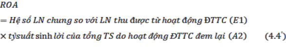 A2 là chỉ tiêu phản ánh hiệu quả sinh lời của tổng tài sản do hoạt động 6