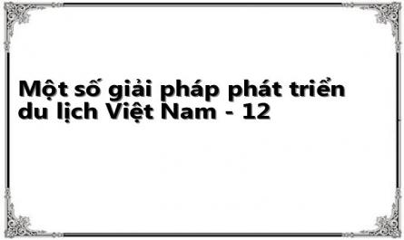 Một số giải pháp phát triển du lịch Việt Nam - 12