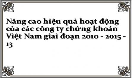 Nâng cao hiệu quả hoạt động của các công ty chứng khoán Việt Nam giai đoạn 2010 - 2015 - 13