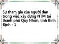 Sự tham gia của người dân trong việc xây dựng NTM tại thành phố Quy Nhơn, tỉnh Bình Định