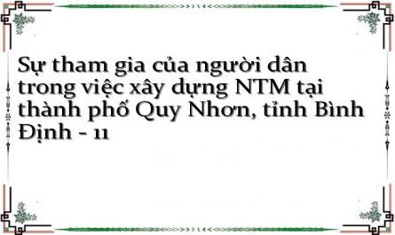 Sự tham gia của người dân trong việc xây dựng NTM tại thành phố Quy Nhơn, tỉnh Bình Định - 11