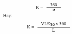 Trong đó K Kỳ luân chuyển vốn lưu động VLĐ BQ Vốn lưu động bình quân 2