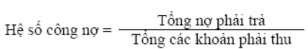 Bảng 2 8 Hệ số công nợ của Công ty Nhận xét Trong các năm qua khoản phải 13