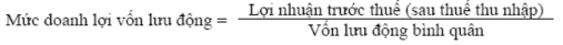 Năm 2009 Năm 2010 Bảng 2 15 Mức doanh lợi vốn lưu động Chỉ tiêu này cho 27