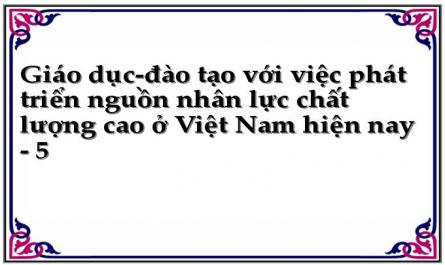 Giáo dục-đào tạo với việc phát triển nguồn nhân lực chất lượng cao ở Việt Nam hiện nay - 5