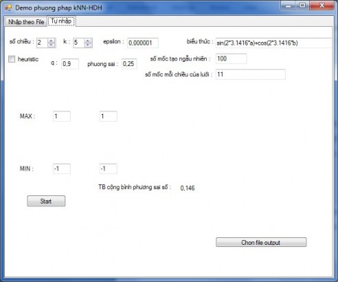 Hiǹ h 17 Giao diện nhập dữ liệu thủ công Vì số lượng các mốc nội suy lớn 44