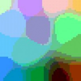 Hình Tráng thái lưới SOM sau một số bước huấn luyện Nhìn vào hình ta có 3