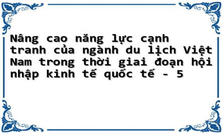 Cơ Hội Và Thách Thức Đối Với Ngành Du Lịch Việt Nam Trong Quá Trình Hội Nhập