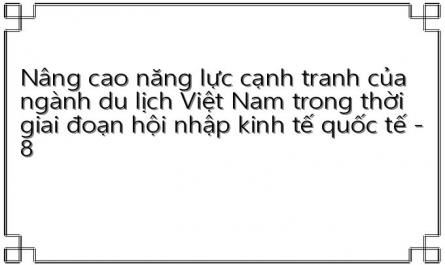 Đánh Giá Năng Lực Cạnh Tranh Về Nguồn Nhân Lực Của Ngành Du Lịch Việt Nam