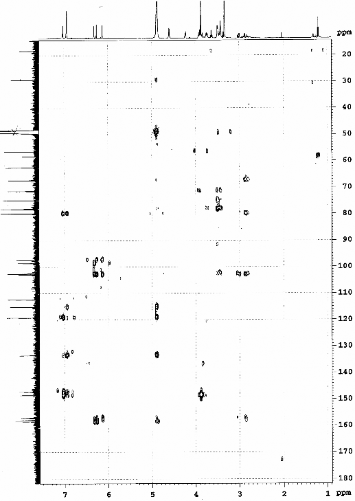 Hình 3 24 Phổ HMBC của chất 78 LHRm4 Hình 3 25 Phổ HSQC của chất 78 LHRm4 4