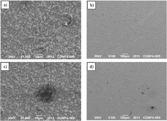 Hình 3 14 Ảnh SEM của bề mặt điện cực Ti SnO 2 Sb 2 O 3 PbO 2 có lớp phủ SnO 1