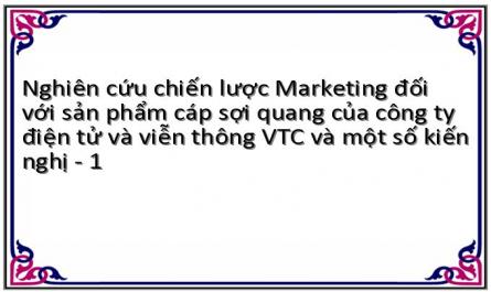 Nghiên cứu chiến lược Marketing đối với sản phẩm cáp sợi quang của công ty điện tử và viễn thông VTC và một số kiến nghị - 1