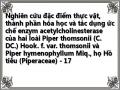 Những Hợp Chất Được Phân Lập Và Nhận Dạng Cấu Trúc Từ Loài Piper Thomsonii (C. Dc.) Hook. F.