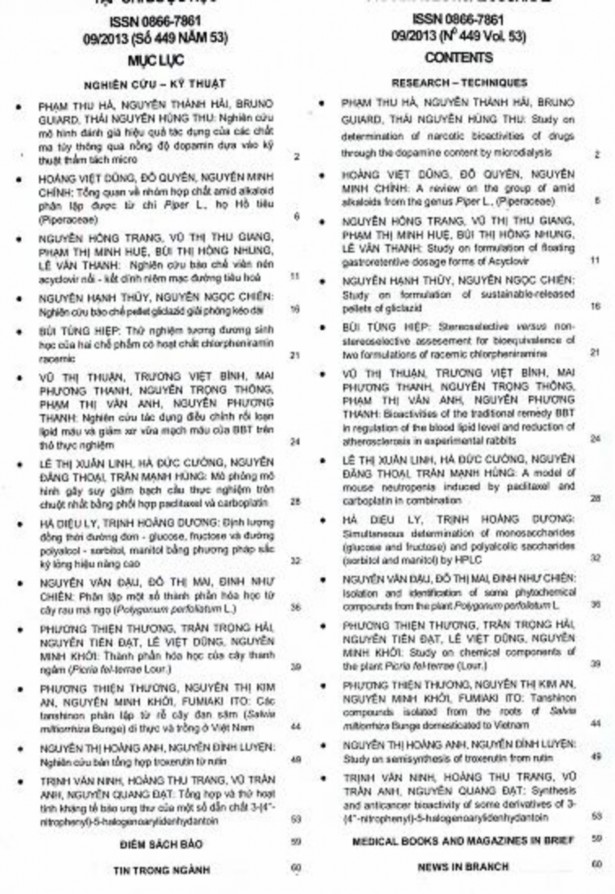 Tóng quan vg nbóm hop thht amid alk8loid phàn Up daqc té chi Piper L bç Ho tieu Piperaceae 1