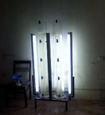 Hình 2 3 Mô hình thử nghiệm cột xử lý nước hồ Tiến hành lấy mẫu và xác 1