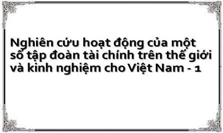 Nghiên cứu hoạt động của một số tập đoàn tài chính trên thế giới và kinh nghiệm cho Việt Nam - 1