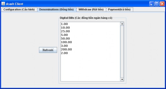 Hình 4 2 Giao diện nhận các đồng tiền ngân hàng có 2