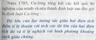 Hình 2 2 Nội dung định luật Cu lông Ví dụ Khi nghiên cứu bài 1 SGK VL 11 1