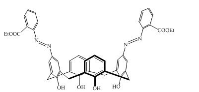 5 17 Di 2 etylacetoetoxyphenyl azo phenyl calix 4 aren DEAC 8