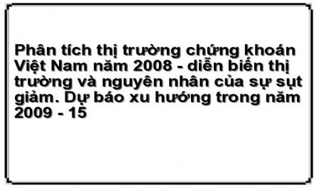 Phân tích thị trường chứng khoán Việt Nam năm 2008 - diễn biến thị trường và nguyên nhân của sự sụt giảm. Dự báo xu hướng trong năm 2009 - 15