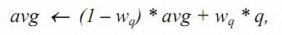 Trong đó q là kích thước hàng đợi hiện thời wq là trọng số hàng đợi 2