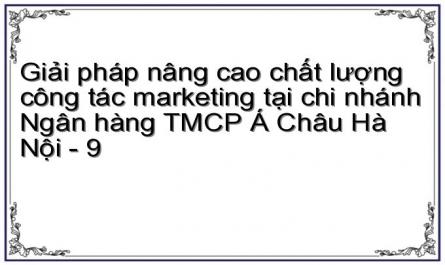 Giải pháp nâng cao chất lượng công tác marketing tại chi nhánh Ngân hàng TMCP Á Châu Hà Nội - 9