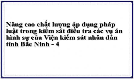 Nâng cao chất lượng áp dụng pháp luật trong kiểm sát điều tra các vụ án hình sự của Viện kiểm sát nhân dân tỉnh Bắc Ninh - 4